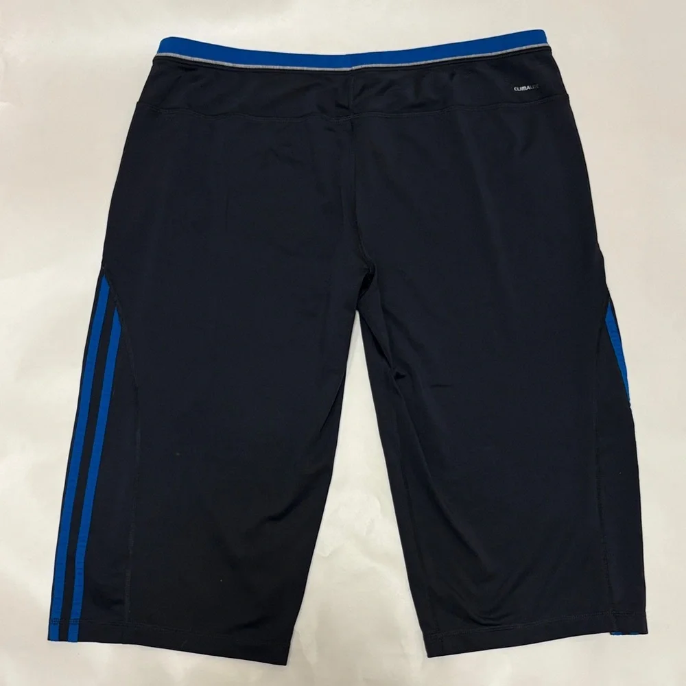 Adidas Mens Climalite Compression  Blue Black Basketball Shorts Gym Leggings
